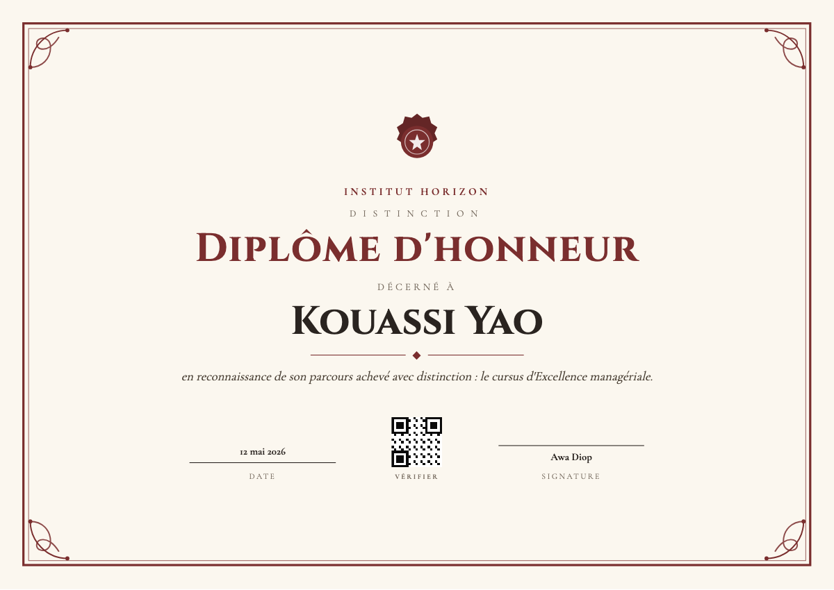 Aperçu du modèle Diplôme filigrane — diplôme